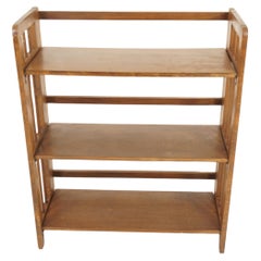 Arts & Crafts Oak Mission Style Collapsible Bookcase, Shelf, America 1920, H1162