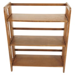 Antique Arts & Crafts Oak Mission Style Collapsible Bookcase, Shelf, America 1920, H1162