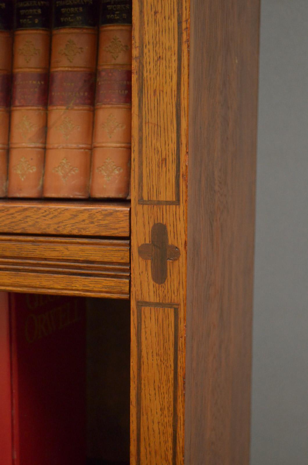 Late 19th Century Arts & Crafts Oak Open Bookcase
