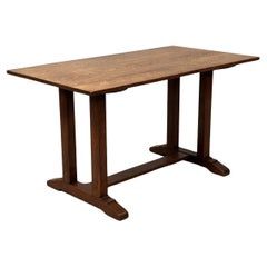 Vintage Arts & Crafts Oak Refectory Table C.1930