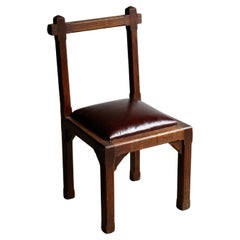 Arts & Crafts Oak Side Chair By John Manuel & Son, Sheffield