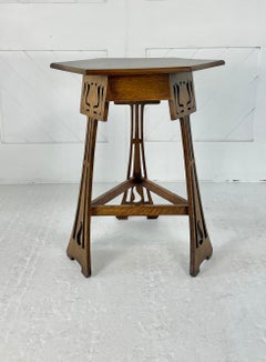 Arts & Crafts Oak Side Table 'Siegbert' By Liberty & Co
