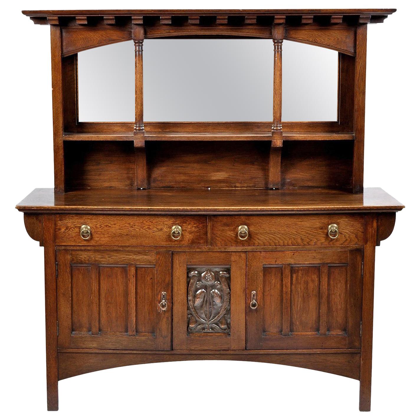 Arts & Crafts Oak Sideboard from Liberty London Possibly by Shapland & Petter For Sale