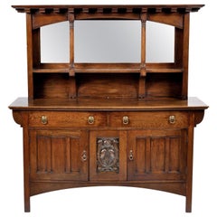 Antique Arts & Crafts Oak Sideboard from Liberty London Possibly by Shapland & Petter