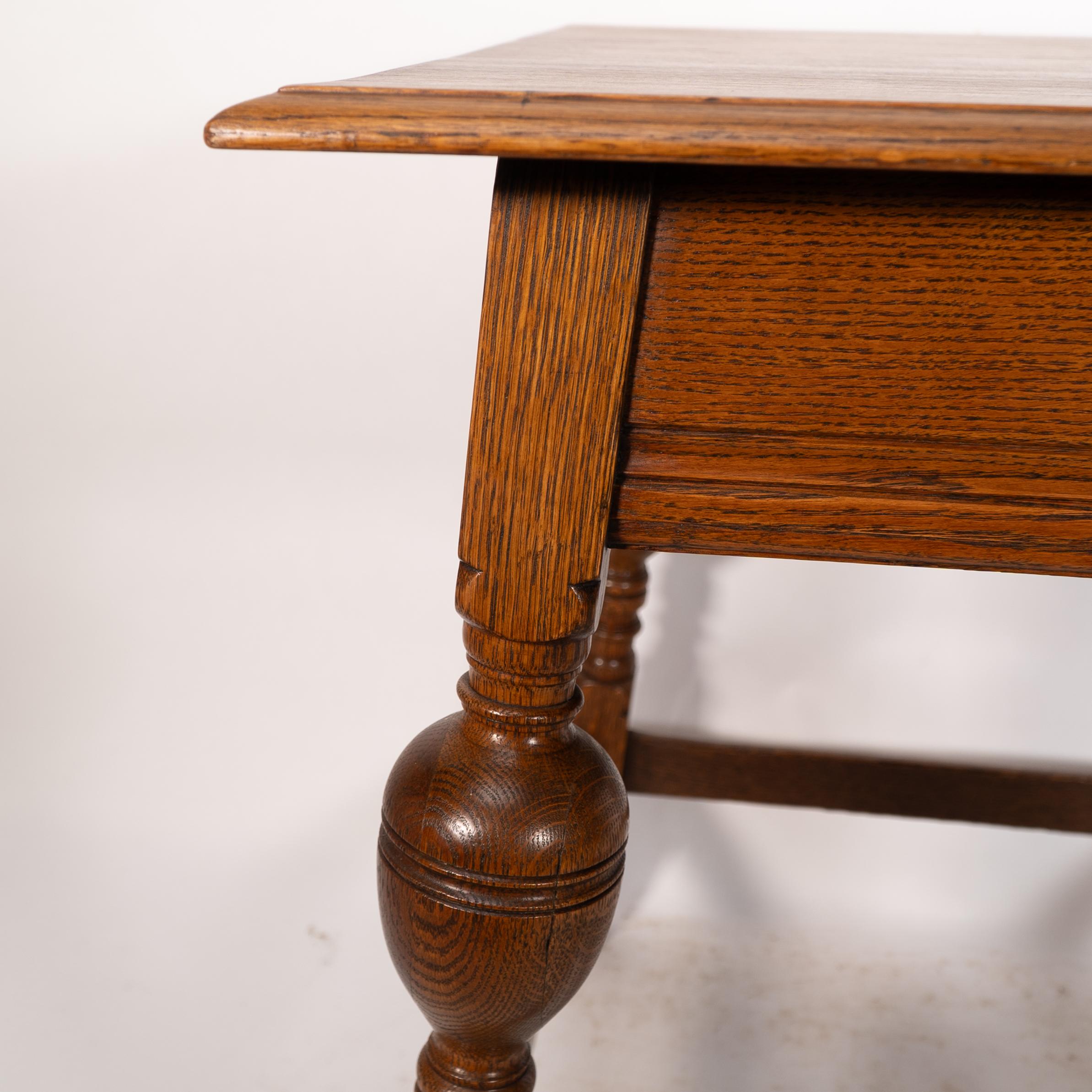 Arts & Crafts oak table illustrated in the Liberty & Co 1907 furniture catalogue For Sale 6