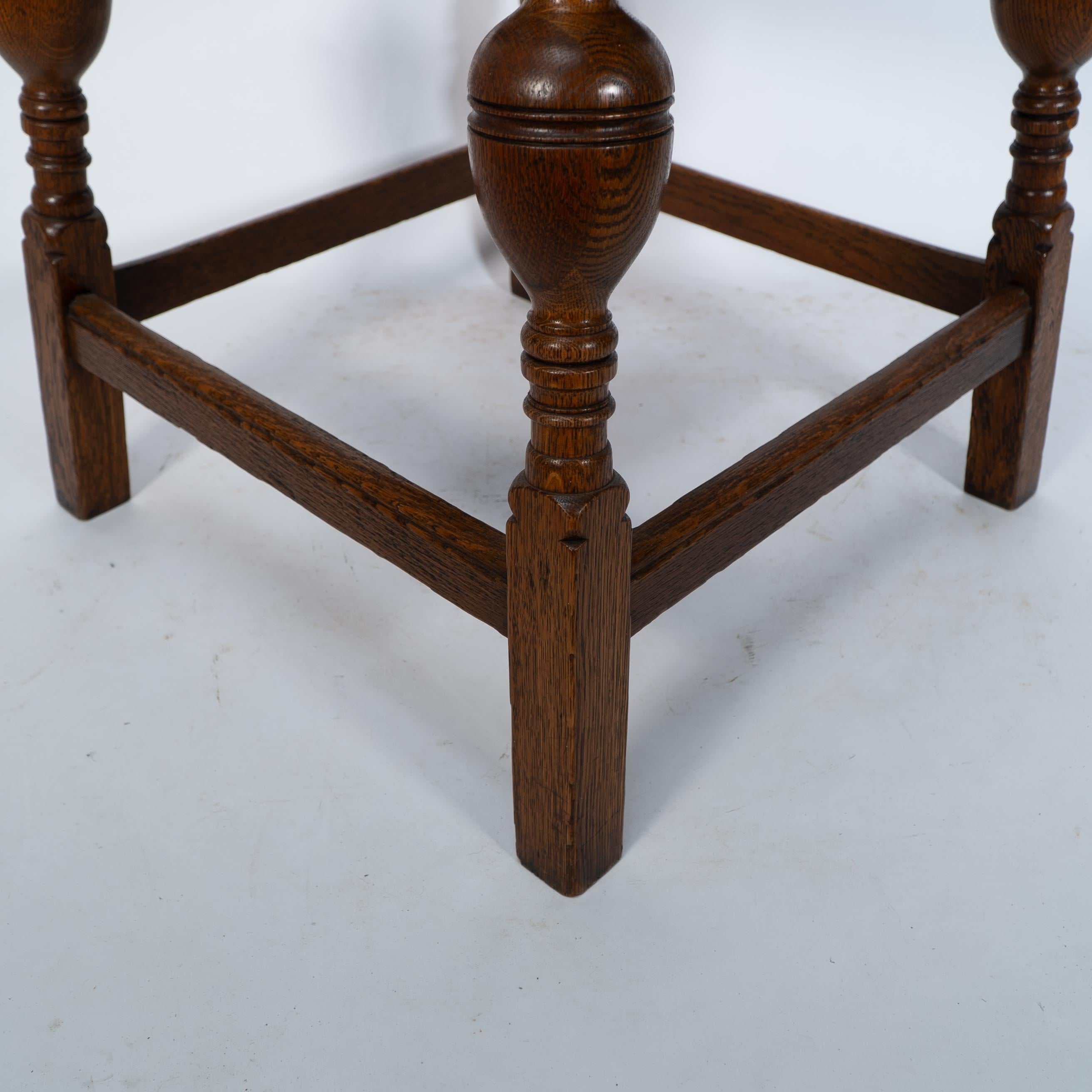 Arts & Crafts oak table illustrated in the Liberty & Co 1907 furniture catalogue For Sale 9