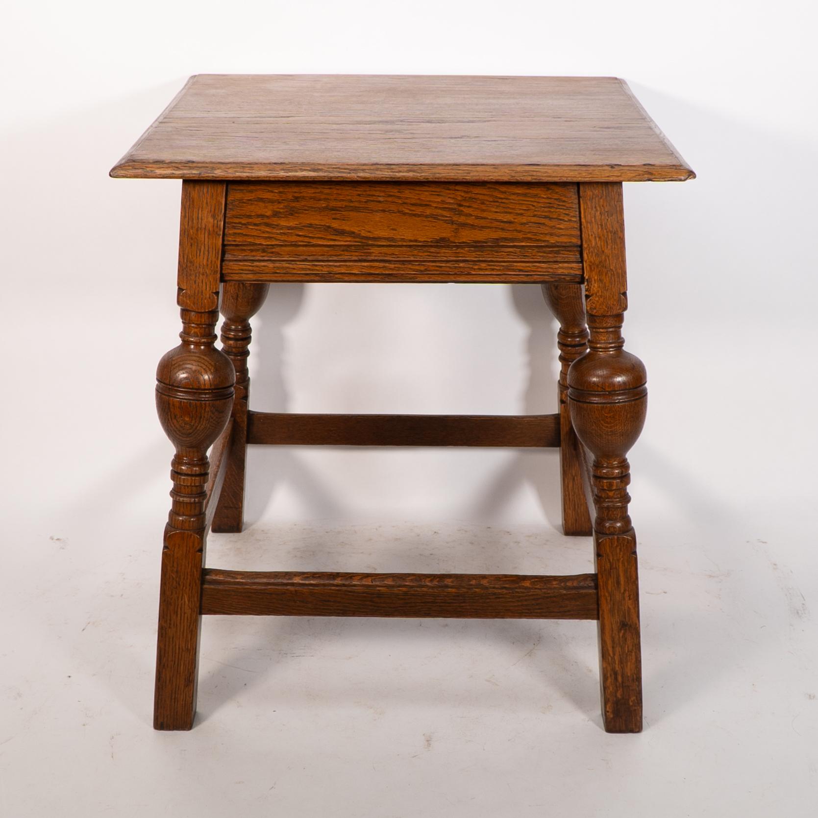 English Arts & Crafts oak table illustrated in the Liberty & Co 1907 furniture catalogue For Sale