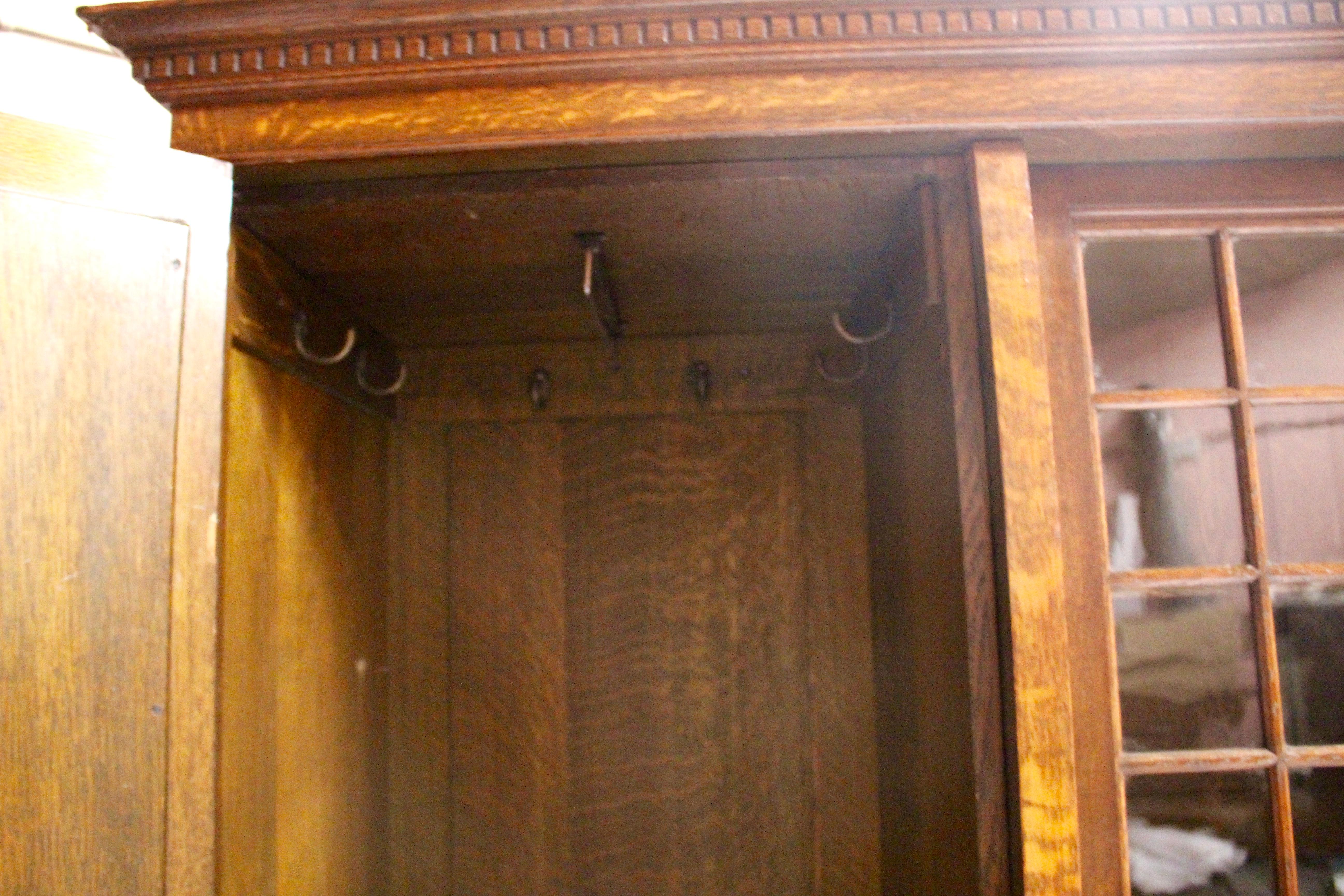 Arts & Crafts Oak Wardrobe Purchased from Liberty & Co. London 7