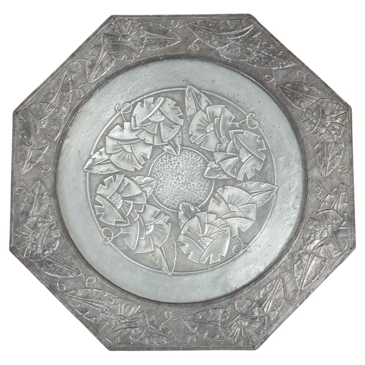 Arts & Crafts Octagonal Wall Tray For Sale