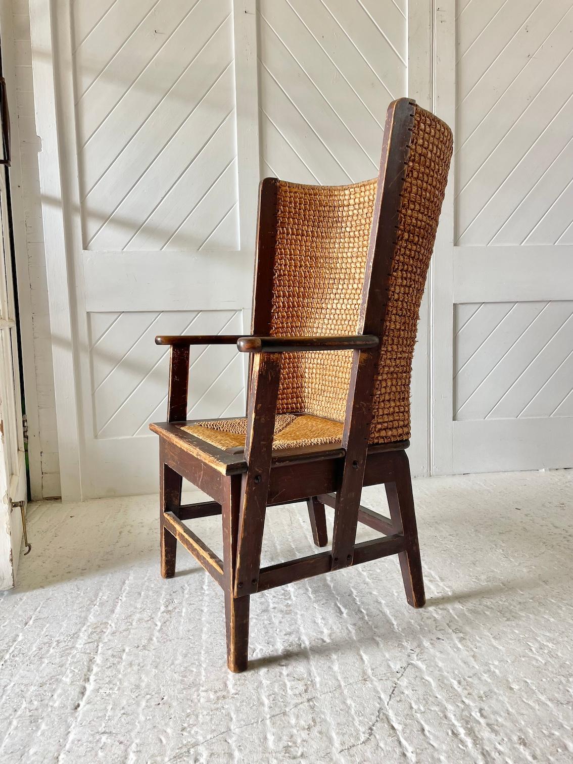 Arts & Crafts Orkney Chair

In pine and rush with a drop-in seagrass seat

Beautiful original condition and a stunning example of an original Orkney Chair

Similar chair illustrated in the 'Yuletide Gifts Catalogue' p178

Liberty's Furniture By