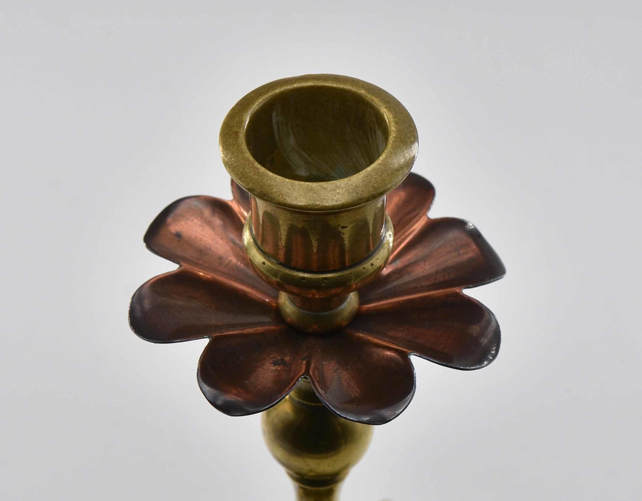 vintage copper candlestick holders