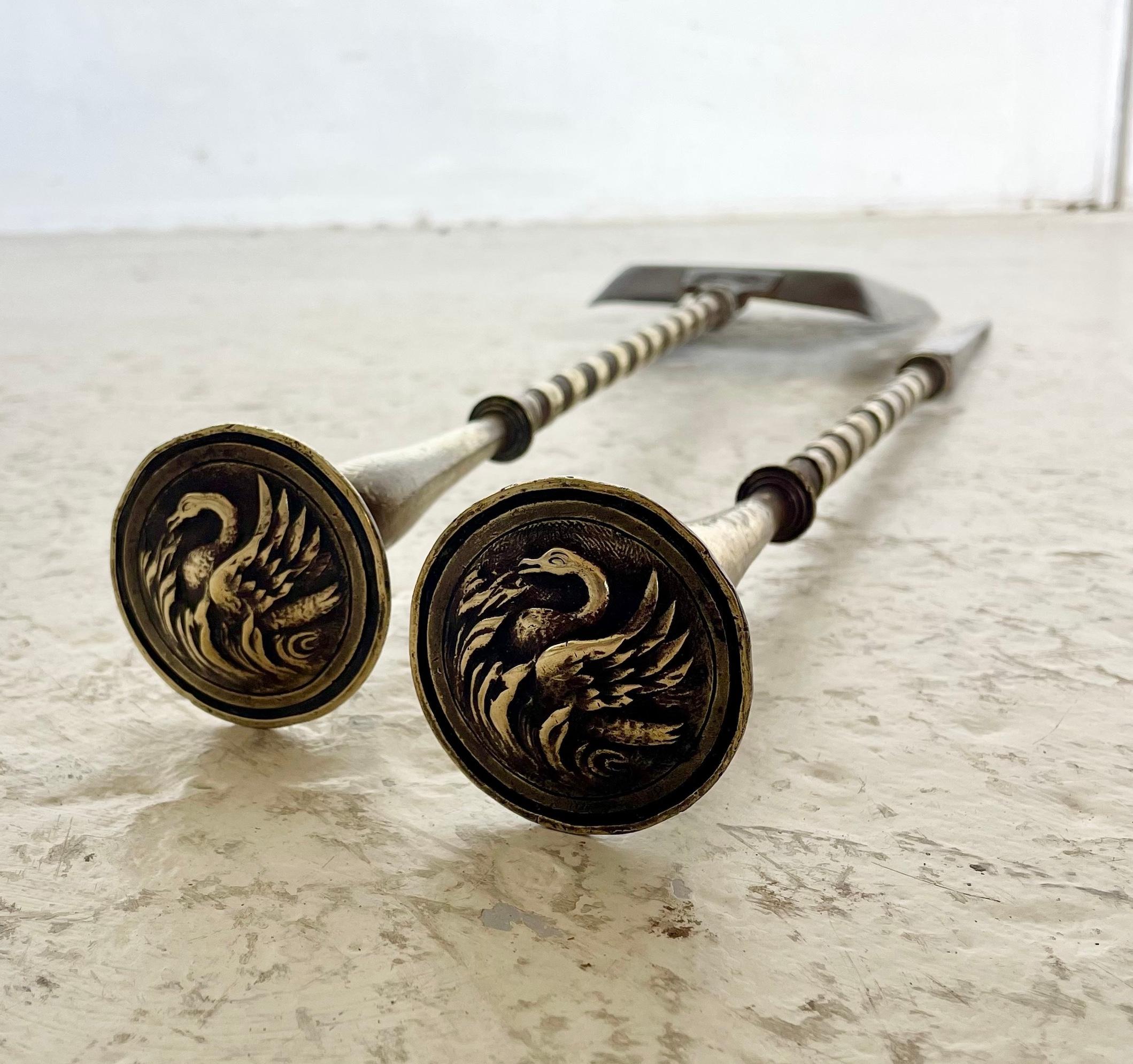 Arts and Crafts Arts & Crafts Pair Of Fire Irons For Sale