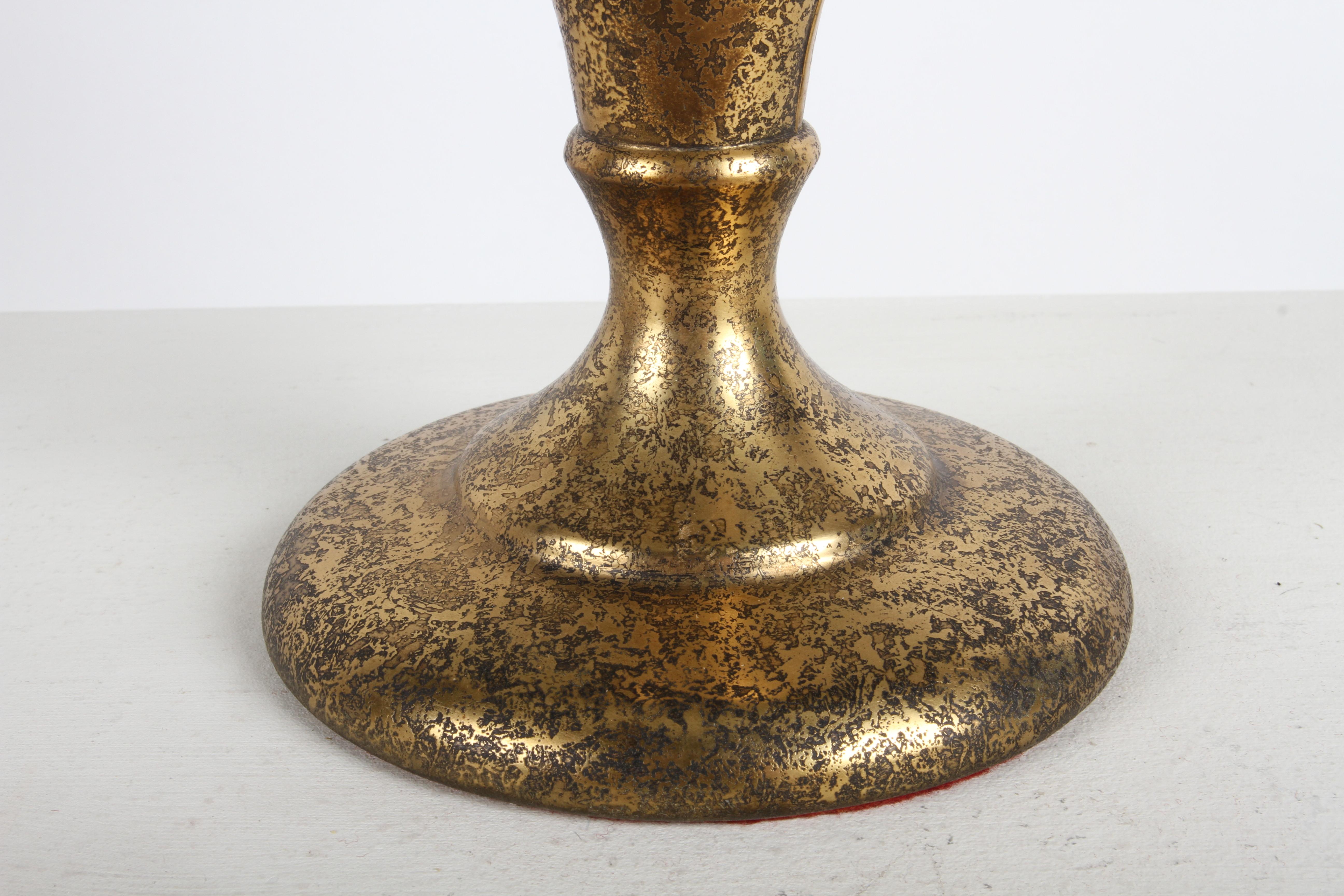 Bronzo Lampada da tavolo Boudoir floreale in bronzo del periodo Arts & Crafts di Heintz Metal Art in vendita