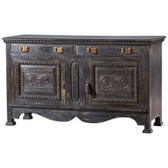 Arts & Crafts Period Antique English Painted Oak Buffet, circa 1900