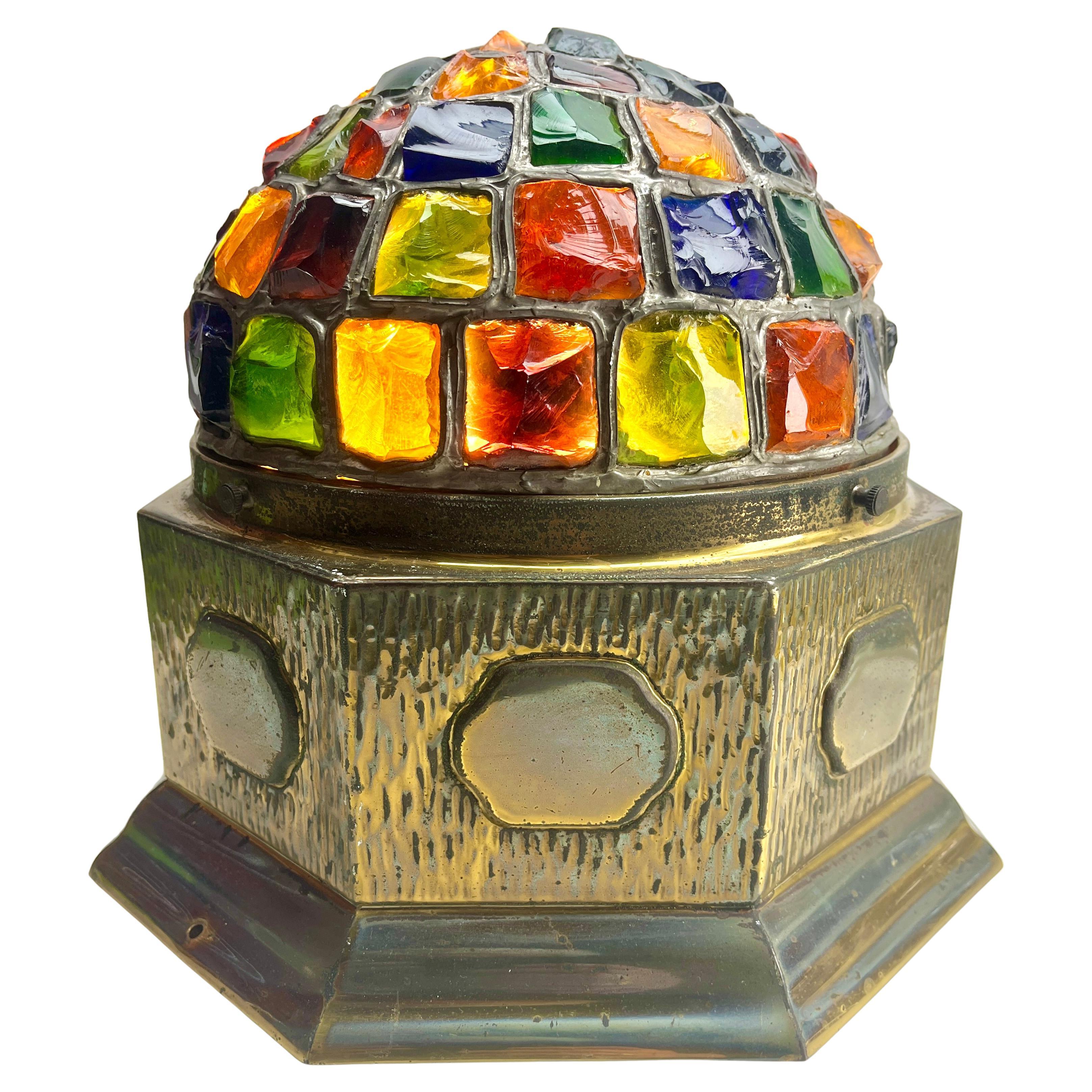 Kunsthandwerk Peter Marsh für Nader Multicolor Chunk Glass Globe Lighting im Angebot