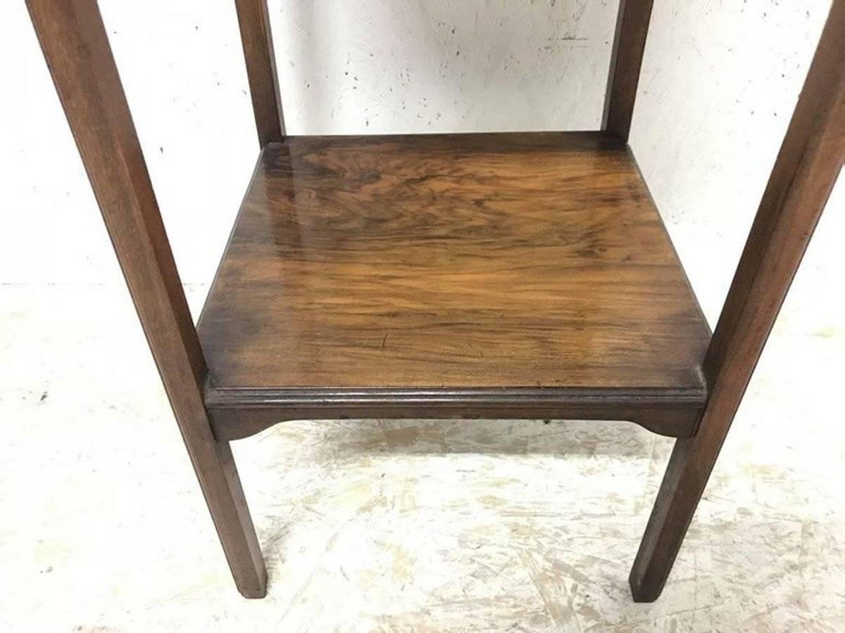 Arts & Crafts Petite Rosewood Two-Tier Wine, Plant, Pedestal or Side Table In Good Condition In London, GB