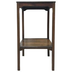 Arts & Crafts Petite Rosewood Two-Tier Wine, Plant, Pedestal or Side Table