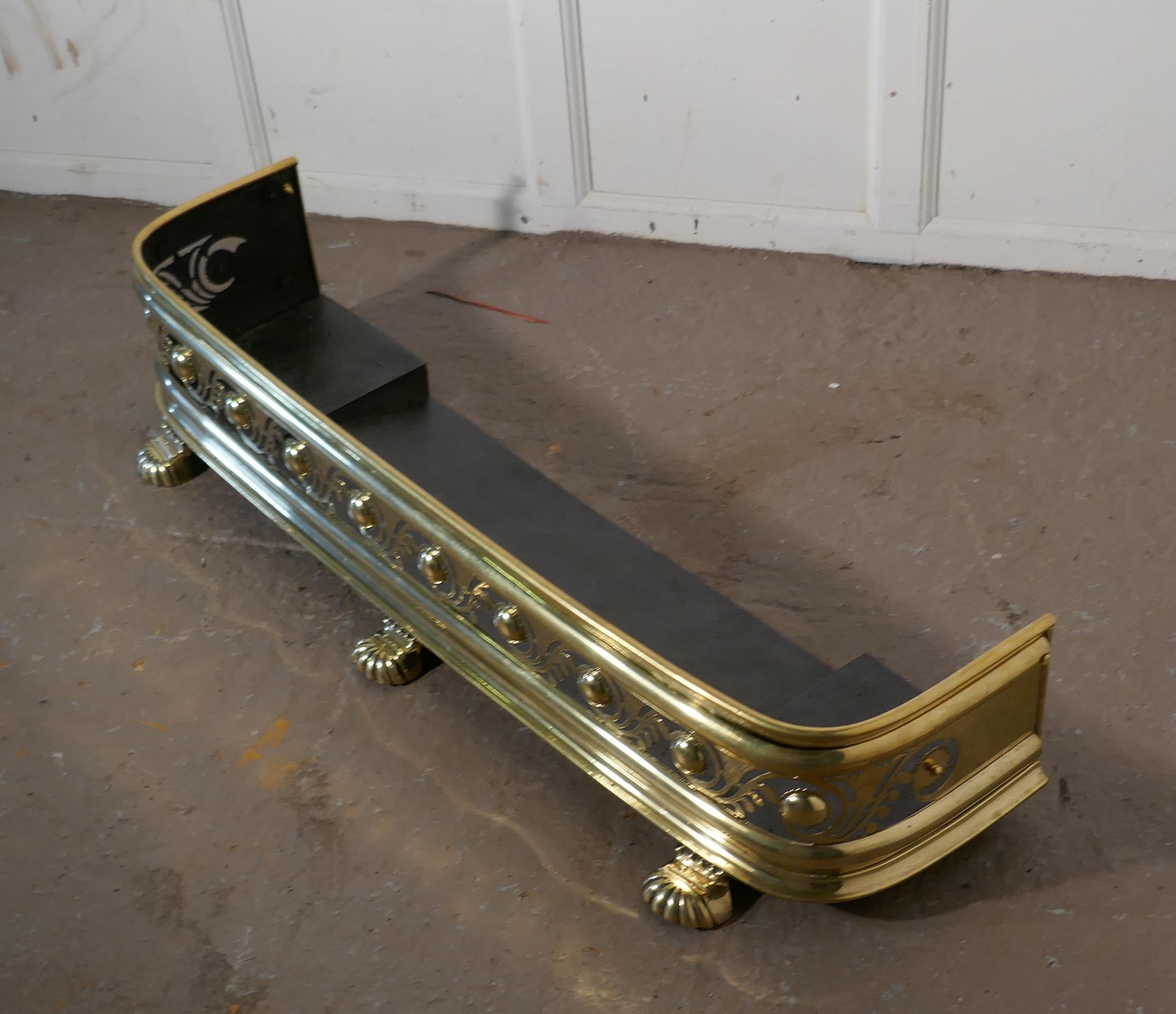 Arts and Crafts Arts & Crafts Pierced Brass Fender For Sale