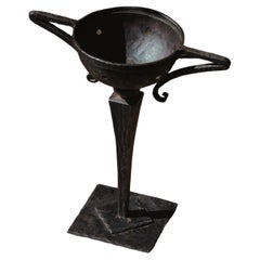 Arts & Crafts Pierced Metal Tazza with Twin Handles, c. 1900