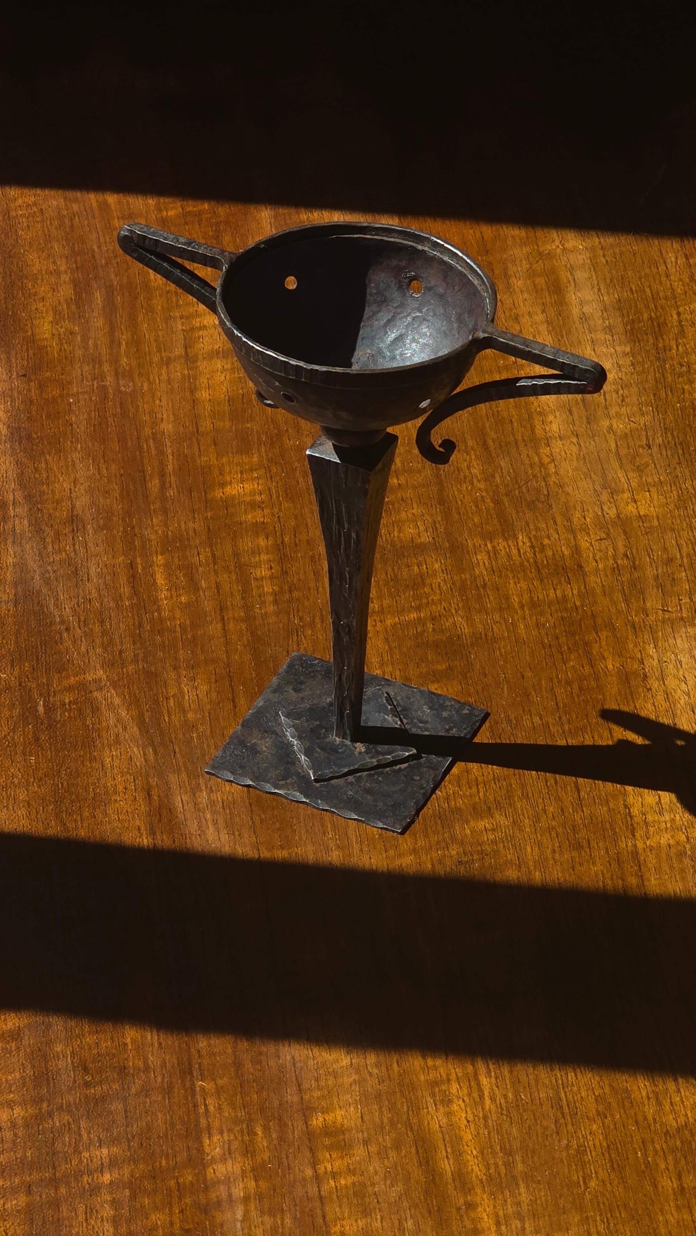 European Arts & Crafts Pierced Metal Tazza with Twin Handles, c. 1900 For Sale