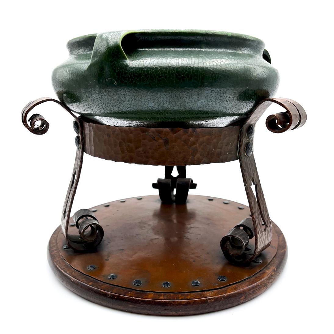 19th Century Arts & Crafts Planter Pot and Stand