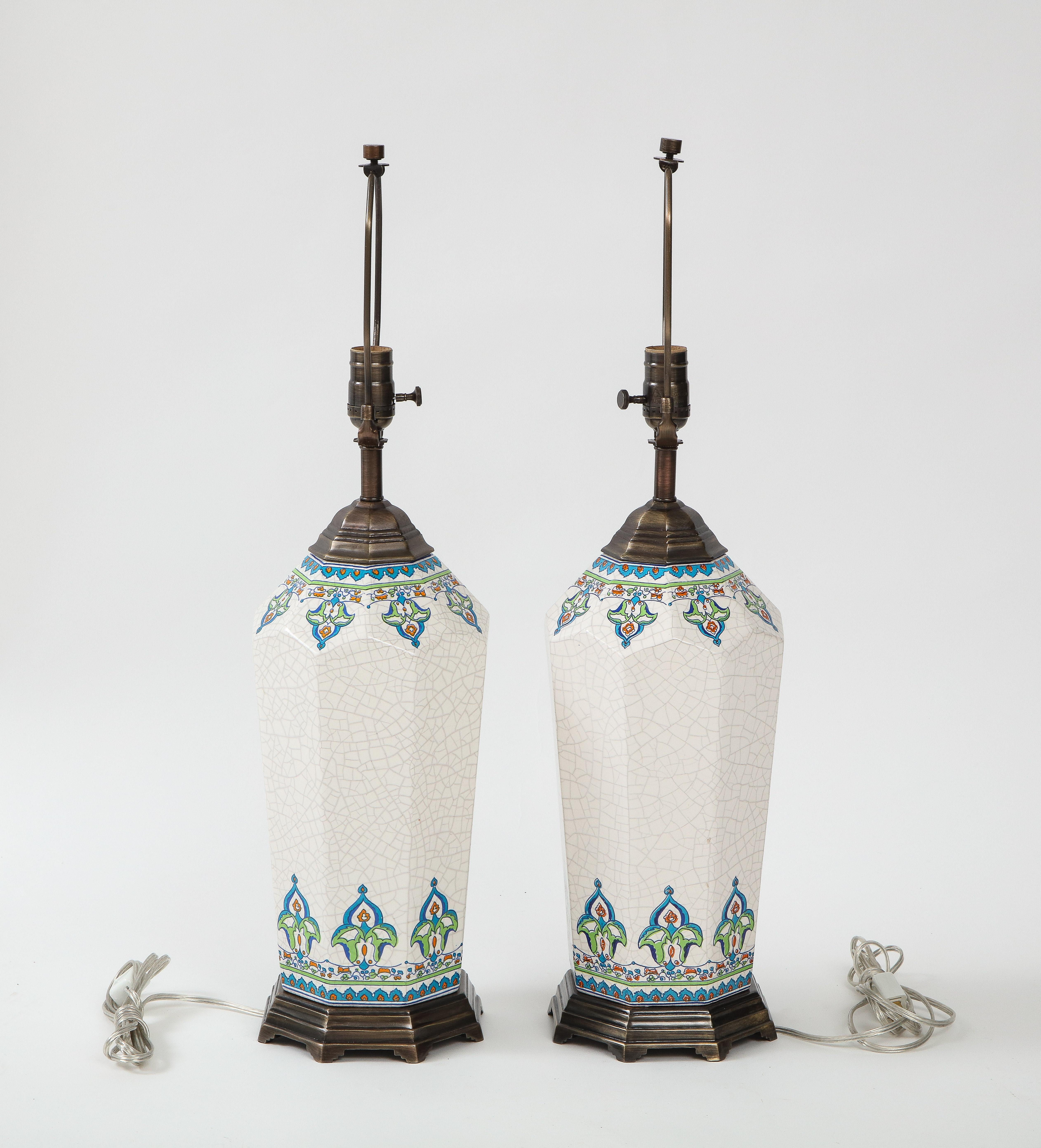 American Arts & Crafts Porcelain Lamps For Sale
