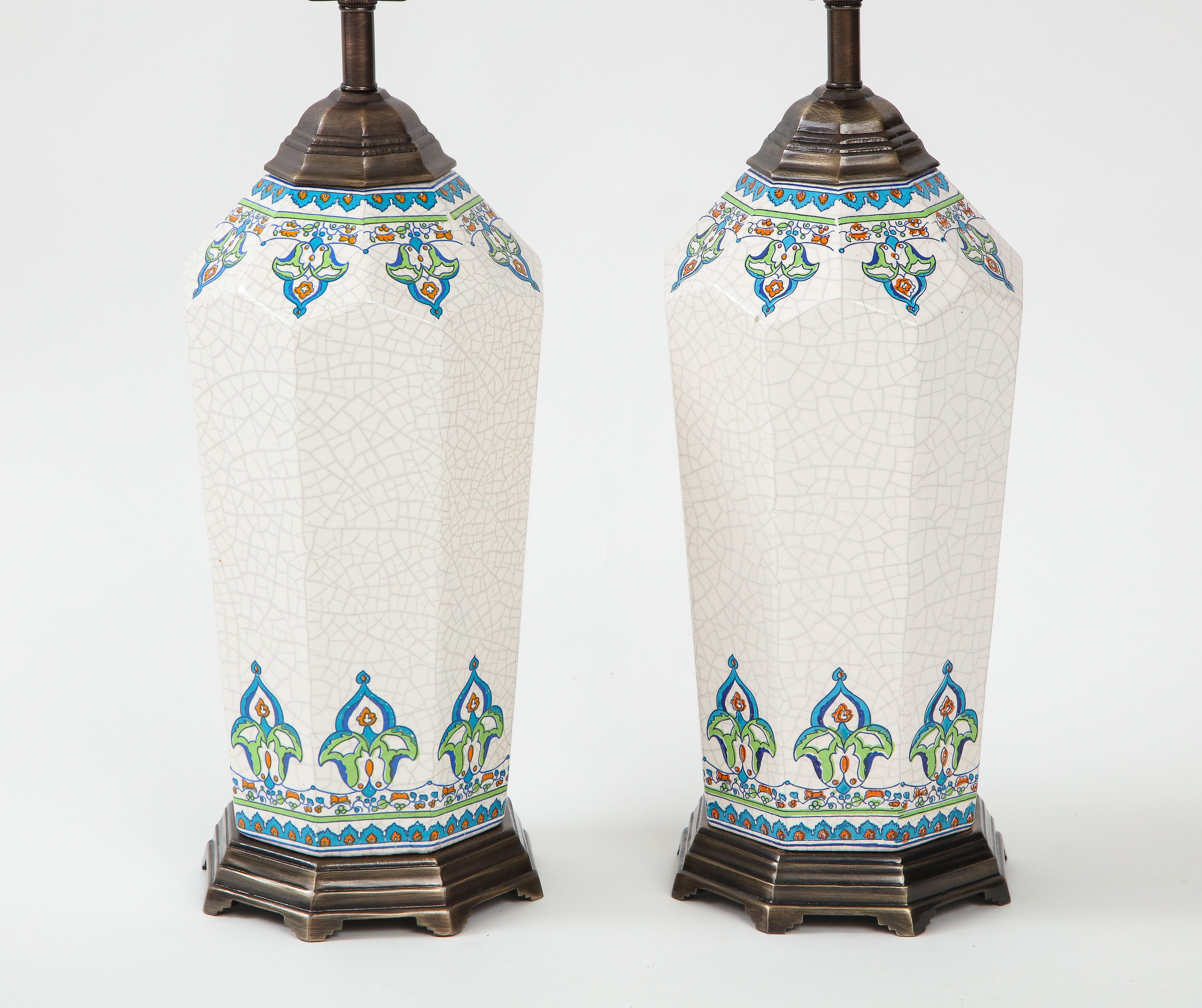 20th Century Arts & Crafts Porcelain Lamps For Sale