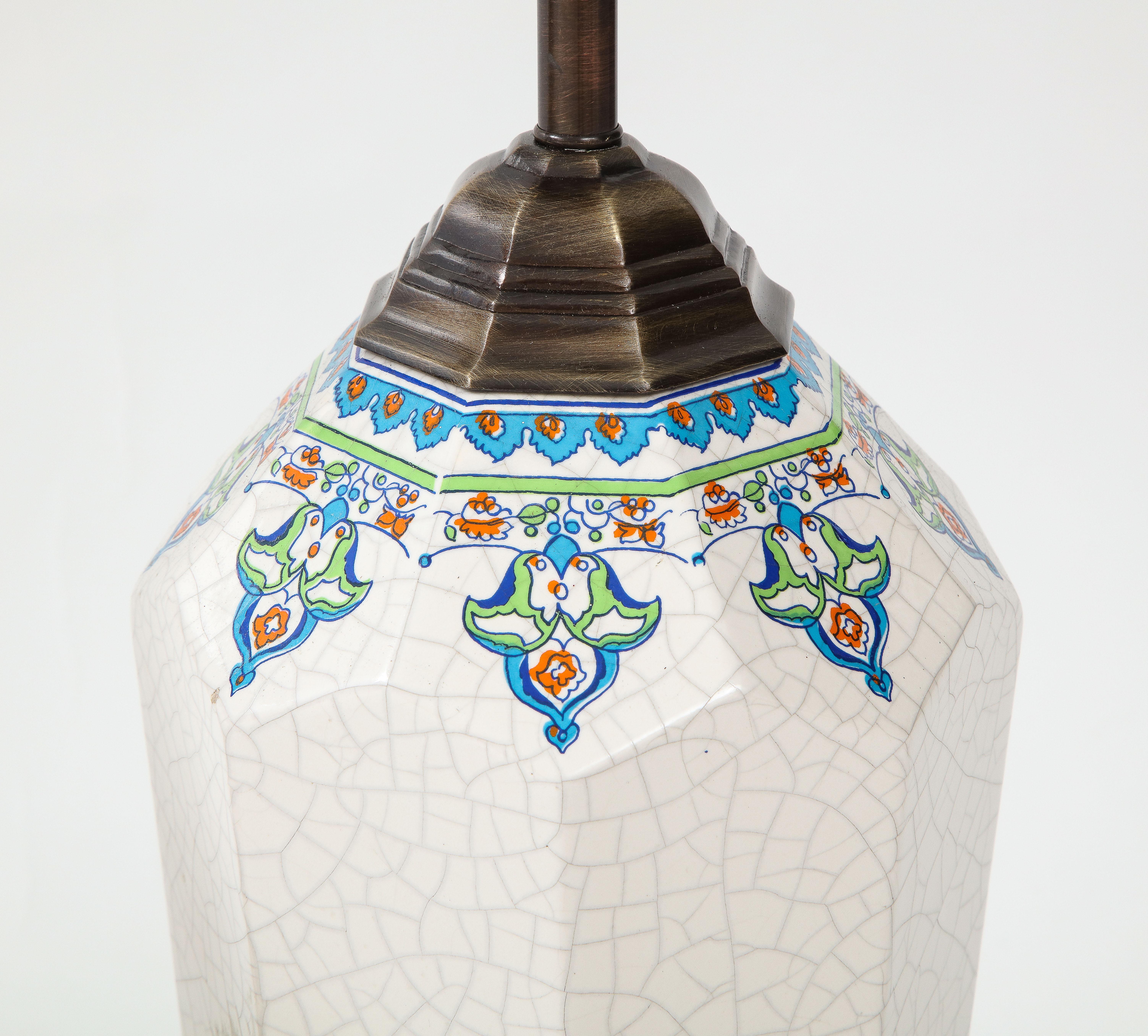 Arts & Crafts Porcelain Lamps For Sale 1