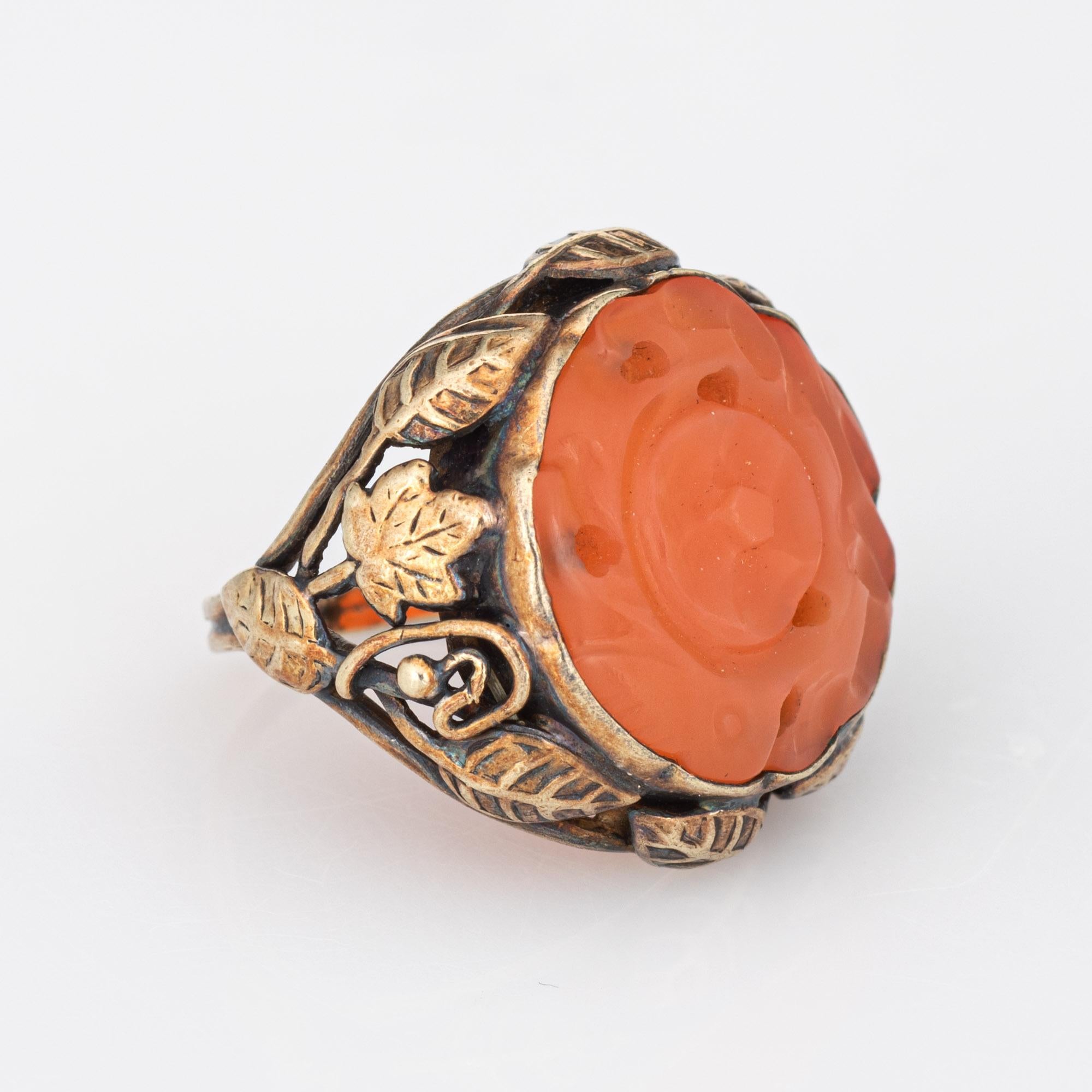 carved carnelian ring