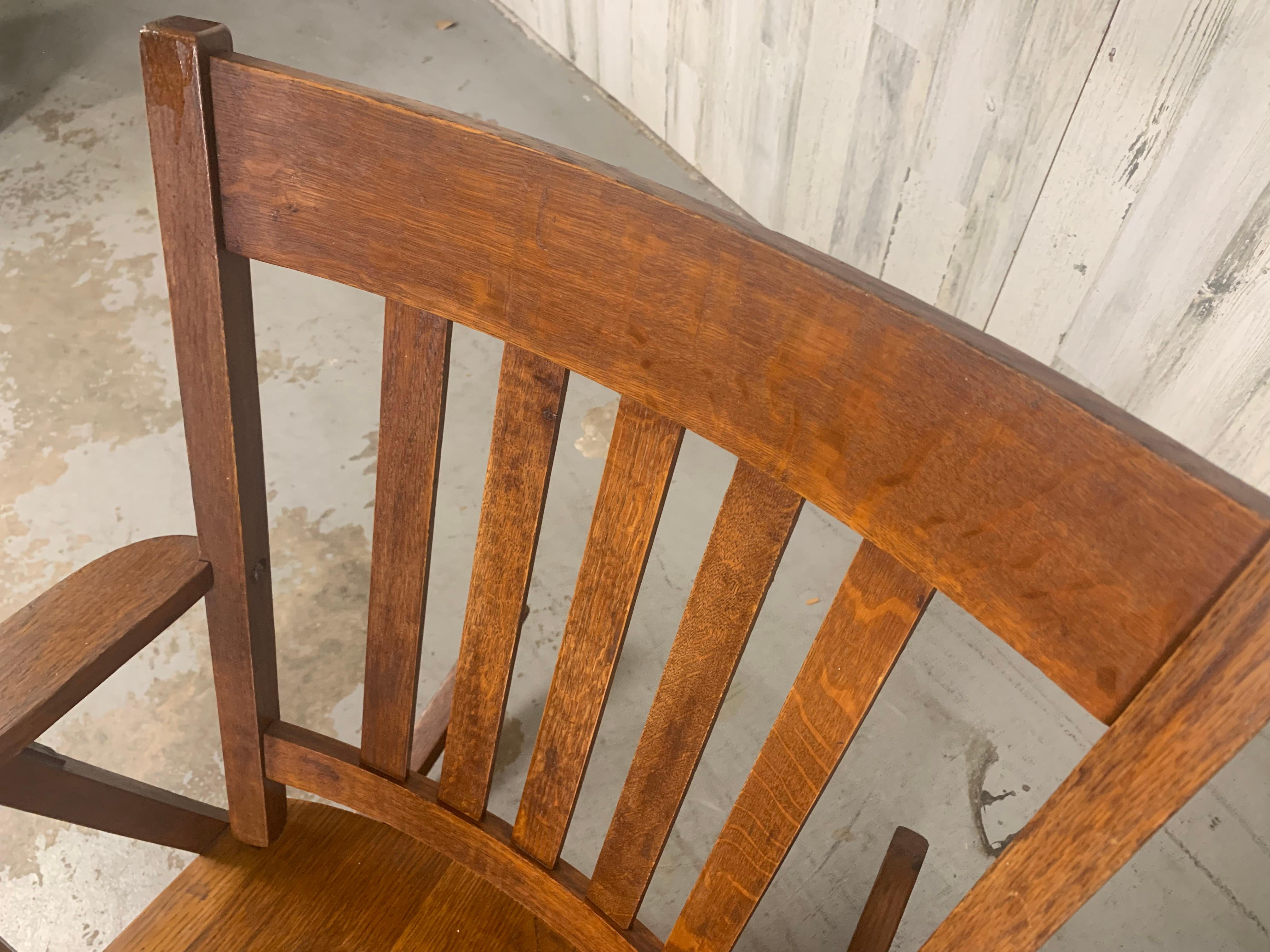 Arts & Crafts Rocking Chair For Sale 5