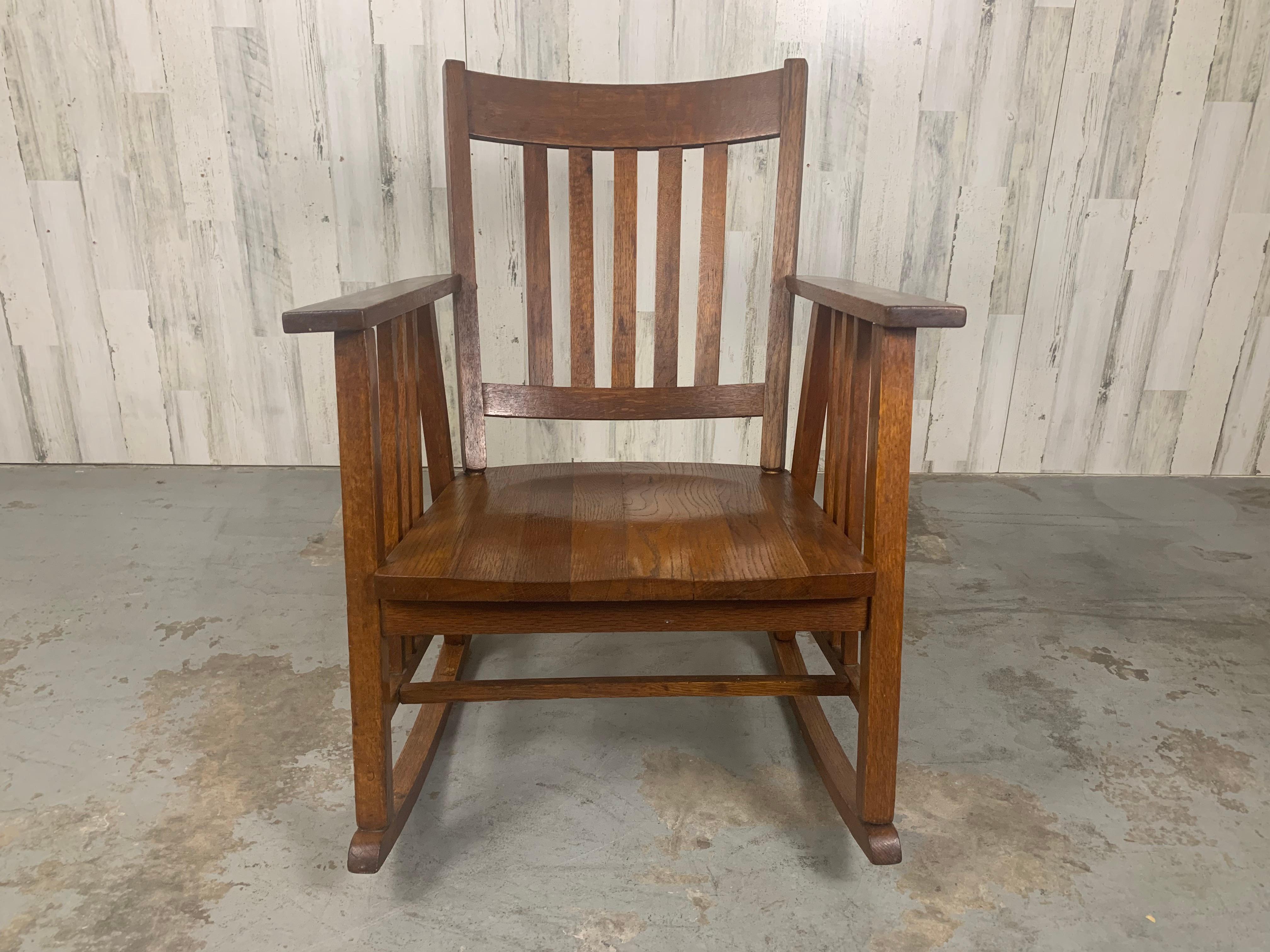 American Arts & Crafts Rocking Chair For Sale