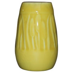 Retro Arts & Crafts Rookwood Art Pottery High Glaze Vase, Stylized Cattails circa 1930
