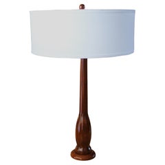 Lampe Arts & Crafts en teck, fabriquée à la main, années 50, architecture moderne du milieu du siècle dernier