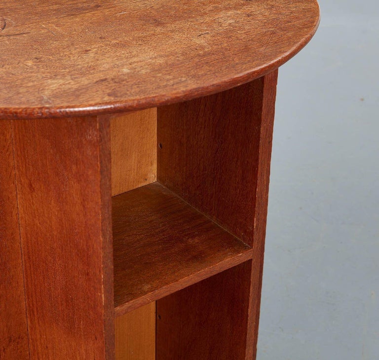 Cotswold School Round Oak End Table For Sale at 1stDibs