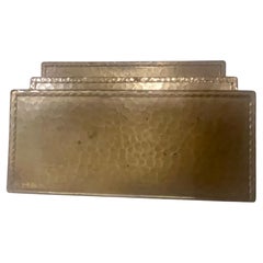 Arts & Crafts Roycroft Hammered Copper Desk Top Envelope Holder Early Mark