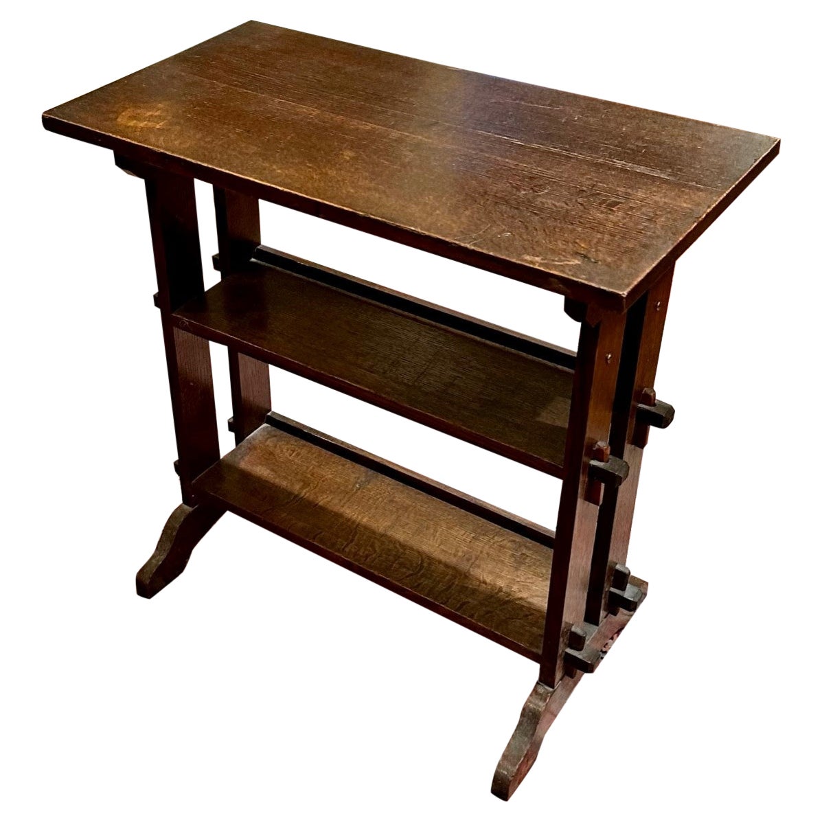 Arts 
Crafts Roycroft Little Journey Oak Book Stand circa 1910.