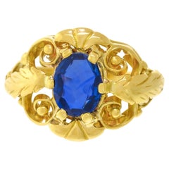 Arts & Crafts Sapphire Ring