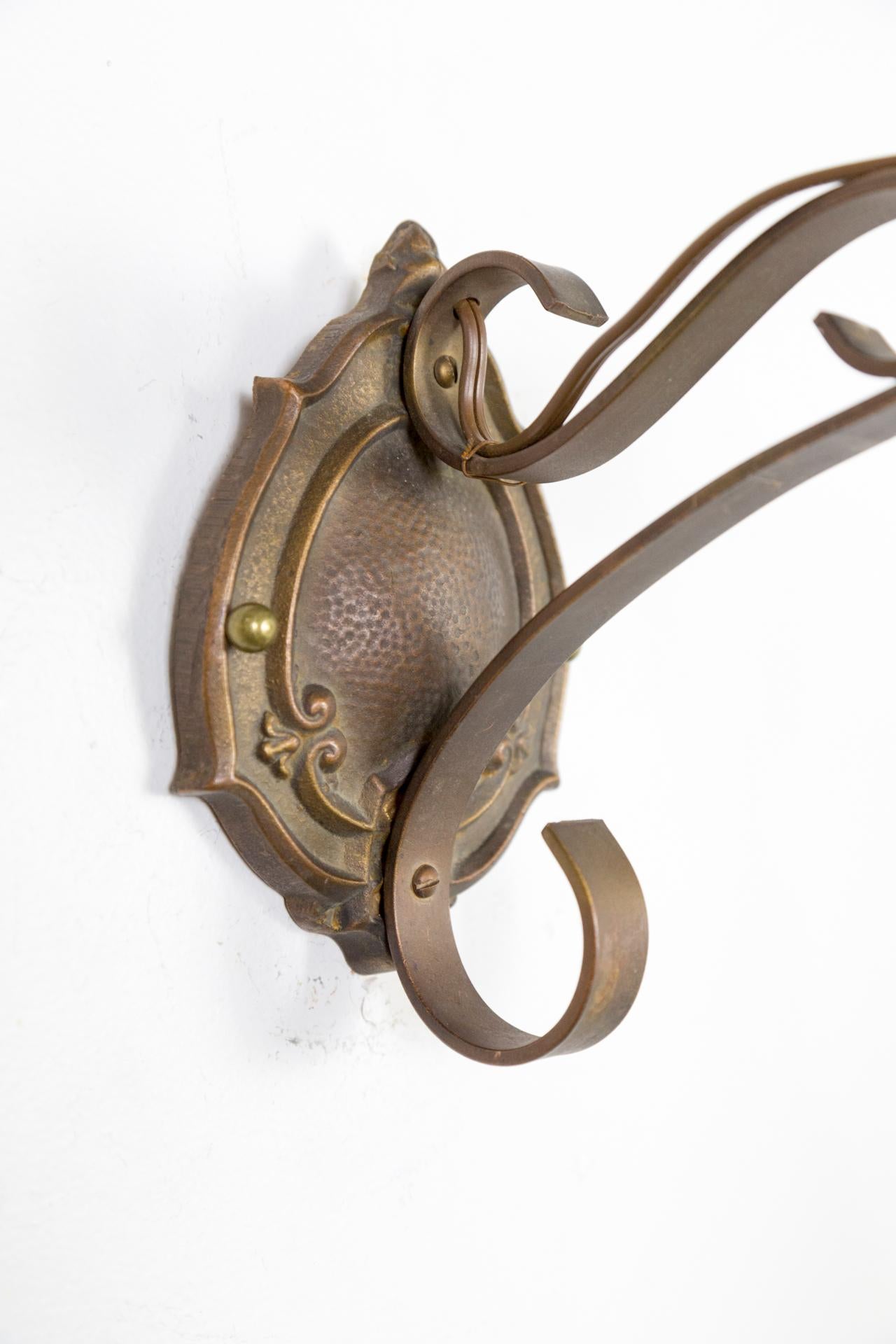 hammered metal sconce