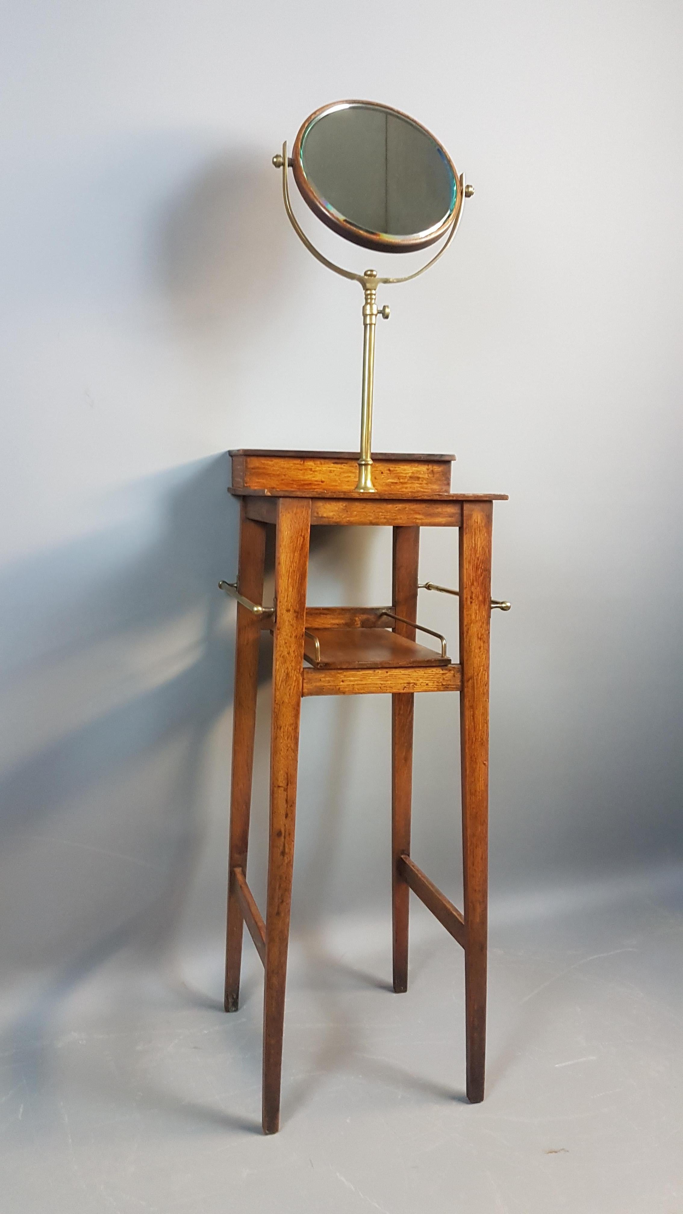 Arts and Crafts Arts & Crafts Shaving Stand in the Manner of Liberty’s, circa 1900 For Sale