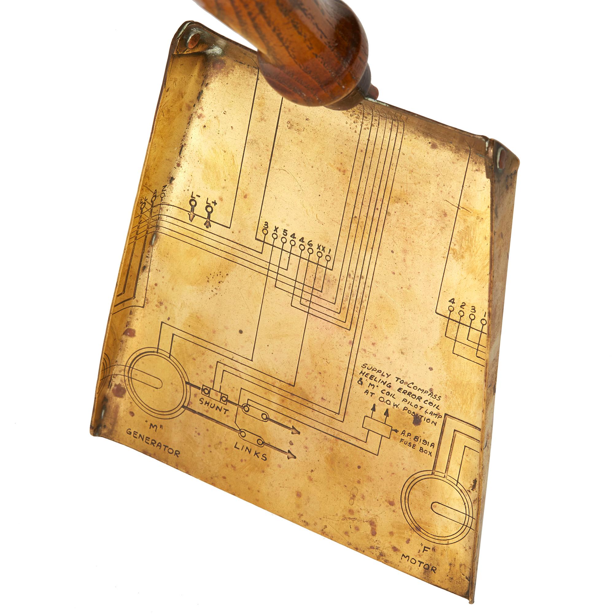 Antique pelle Arts & Crafts avec diagramme de potentiomètre, vers 1900 en vente 1