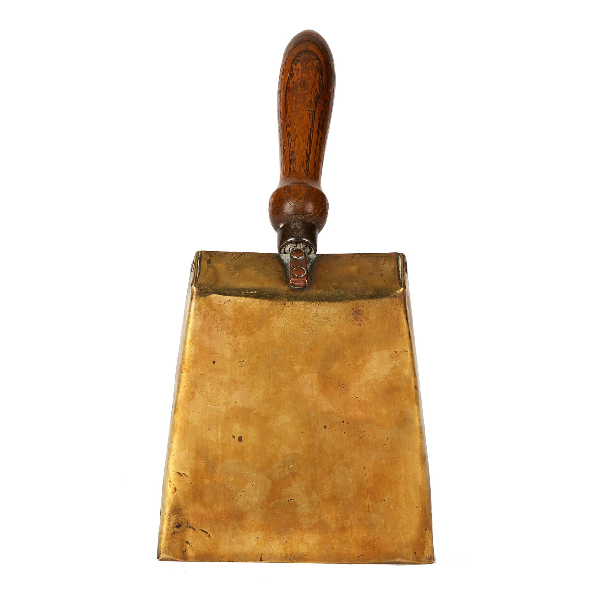 Brass Antique Arts & Crafts Shovel with Potentiometer Diagram, circa 1900 For Sale