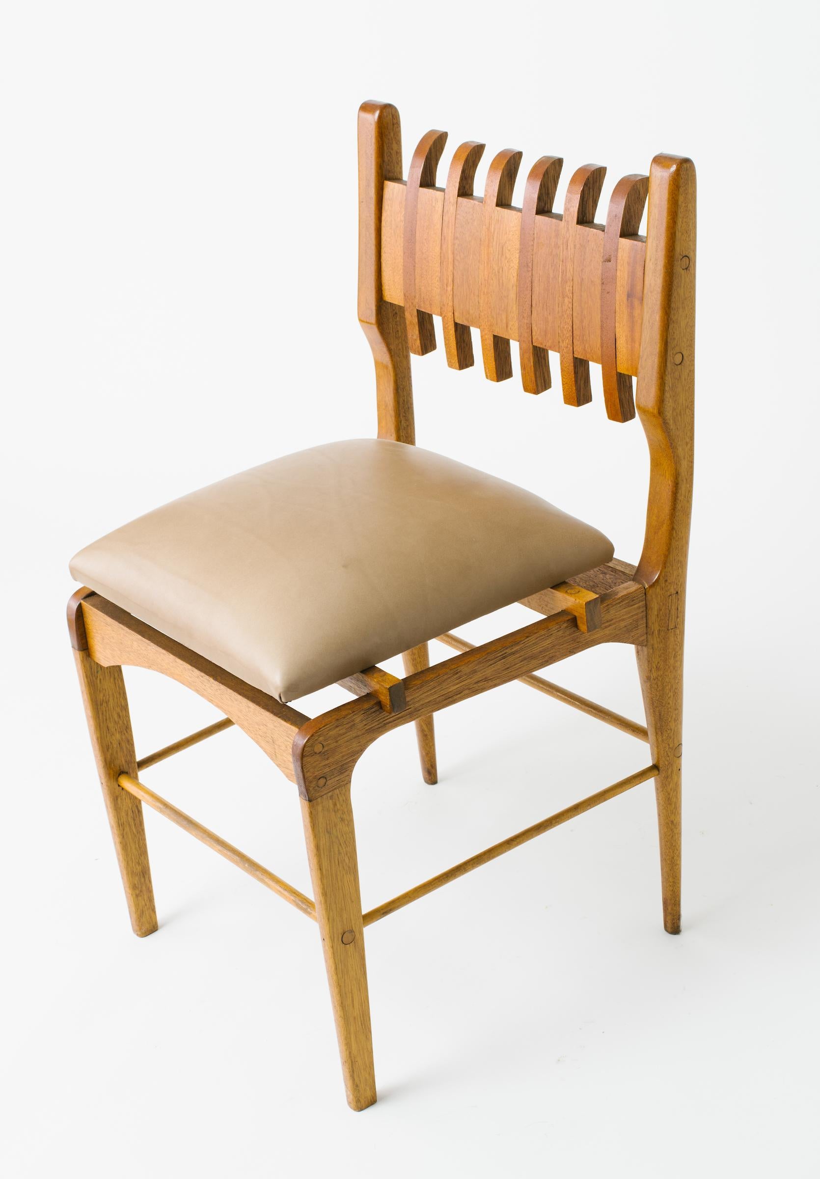 Arts & Crafts Side Chair with Leather Seat 1