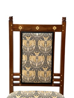Chaises d'appoint de style Arts & Crafts, signées Onder den Sint Maarten, en noyer, années 1900