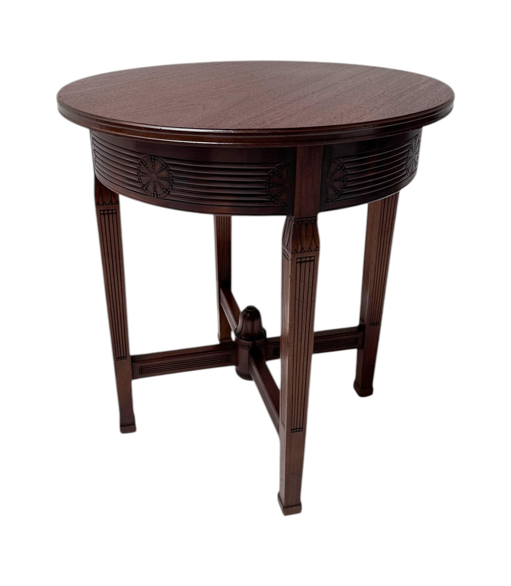 Arts and Crafts Arts & Crafts Side Table by Johann Georg van Caspel for H.F. Jansen & Zonen For Sale