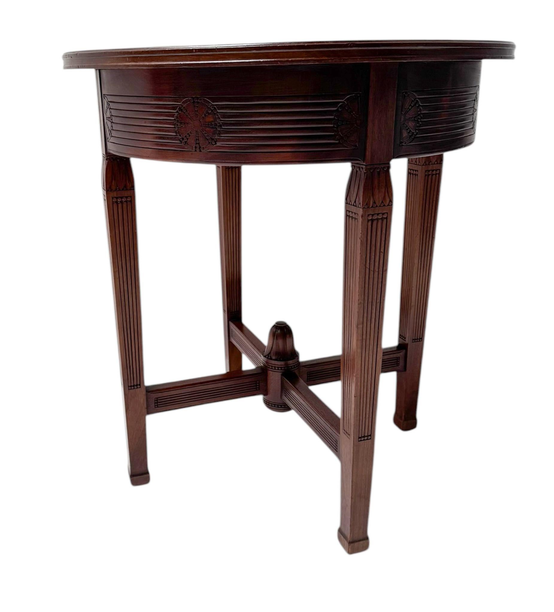 Dutch Arts & Crafts Side Table by Johann Georg van Caspel for H.F. Jansen & Zonen For Sale