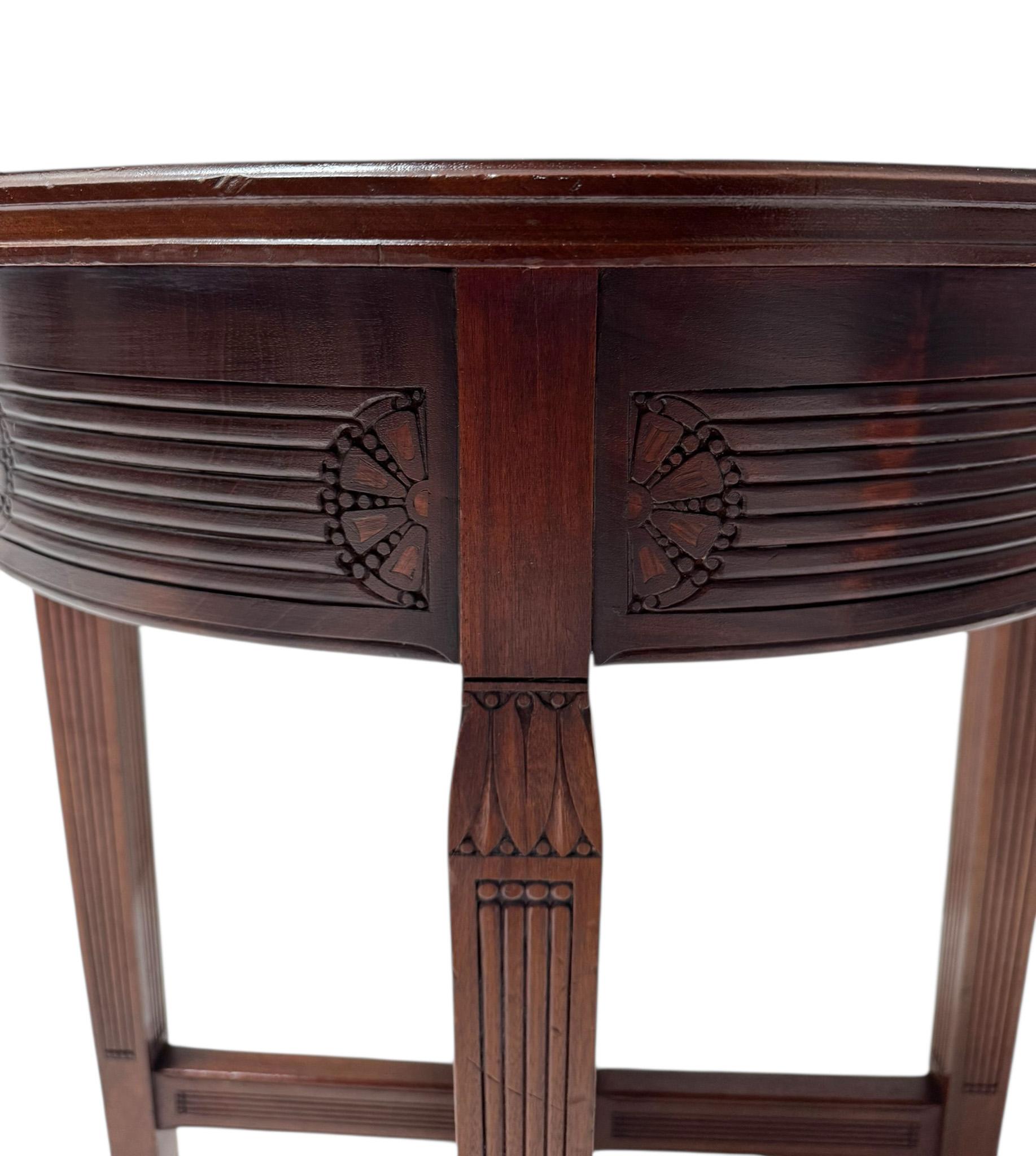 Early 20th Century Arts & Crafts Side Table by Johann Georg van Caspel for H.F. Jansen & Zonen For Sale