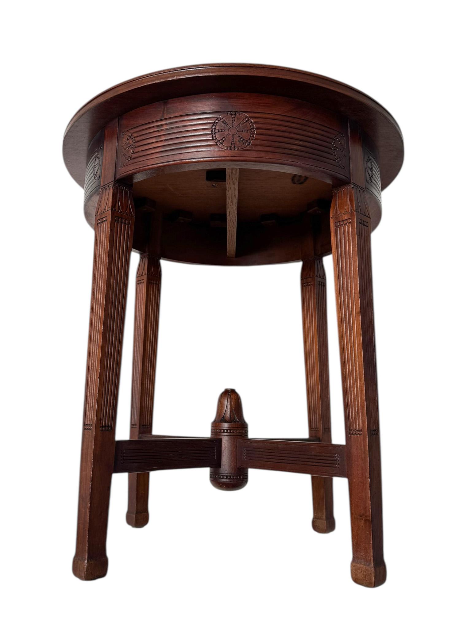 Arts & Crafts Side Table by Johann Georg van Caspel for H.F. Jansen & Zonen For Sale 2
