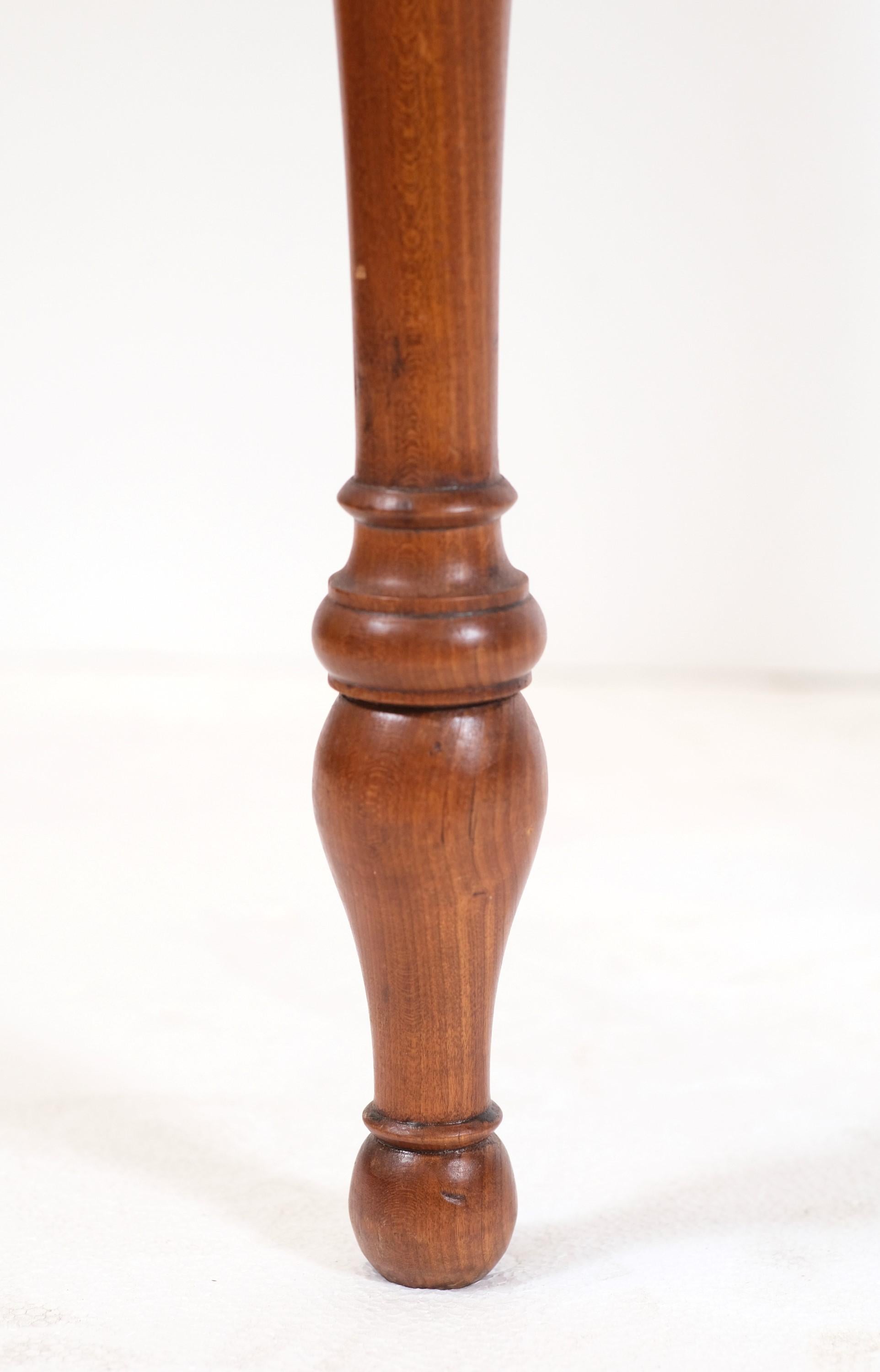 20th Century Arts & Crafts Side Table Turned Legs w/ One Dovetail Drawer, Pine & Maple