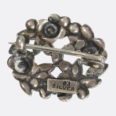 Arts & Crafts Silver Enamel Pin by Bernard Instone, Circa 1930
