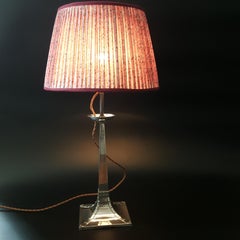 Arts & Crafts silver plated lamp